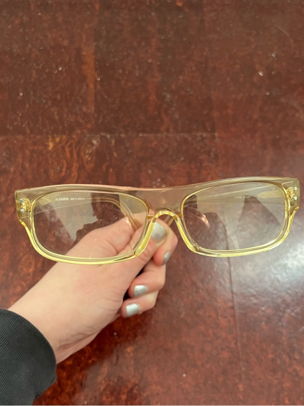 Yellow, Clear, Unusual Jil Sander Sunglasses